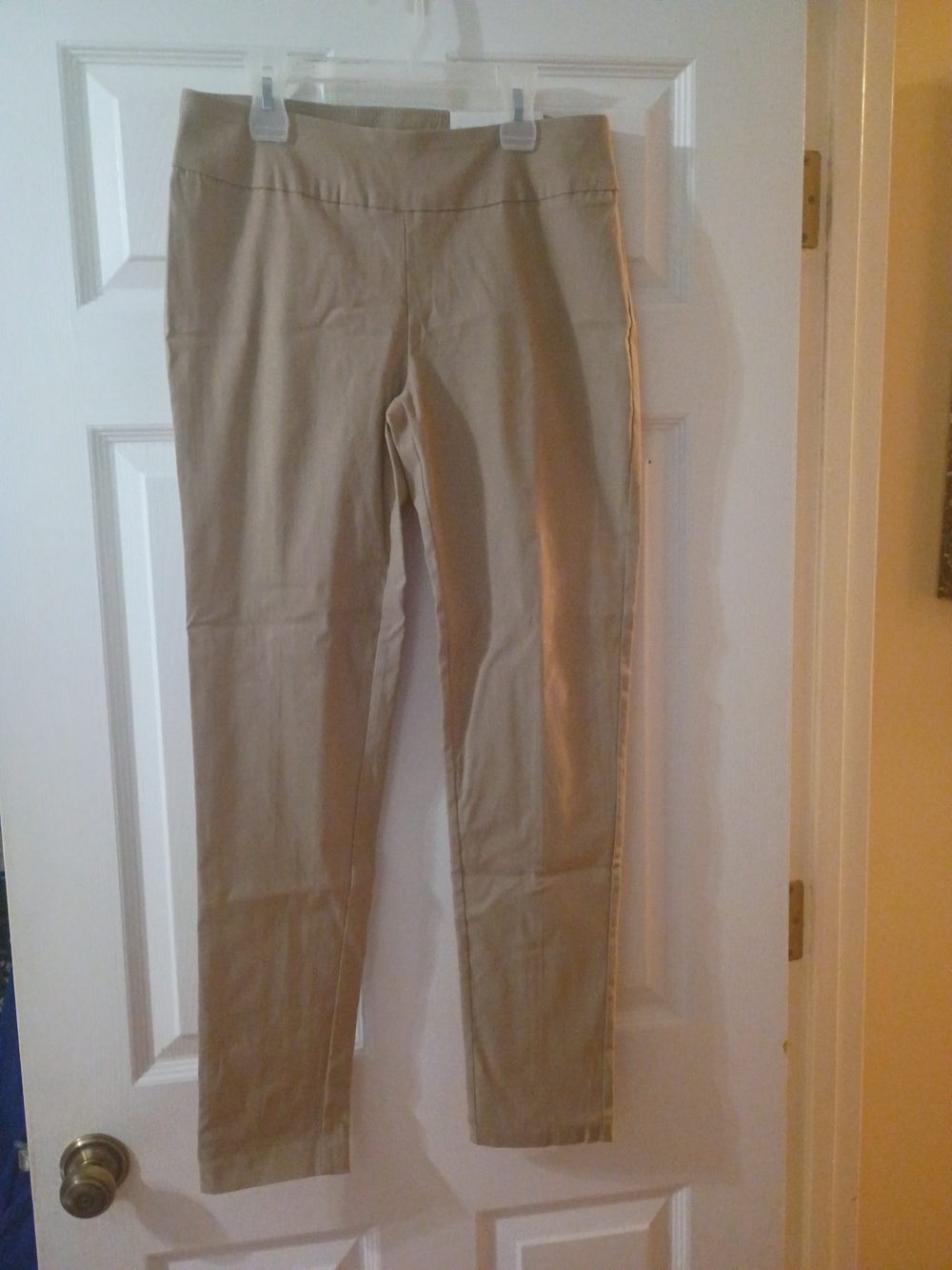 Skinny Stretch Pants in Khaki - Women's